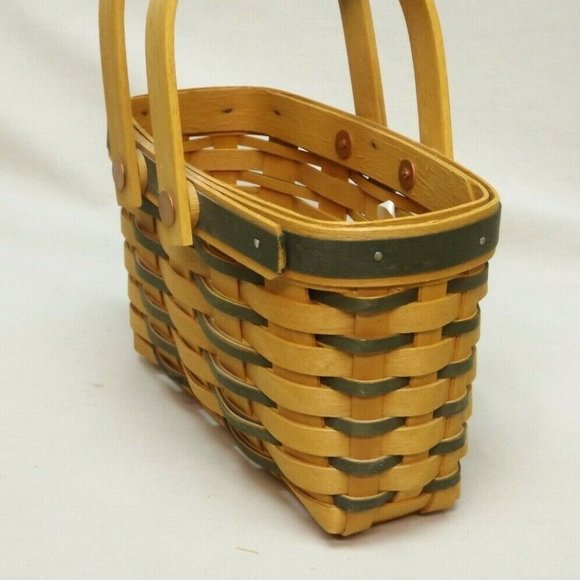 Longaberger 1998 Green Picture Perfect Sweetheart Series Basket Combo - Picture 11 of 15